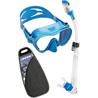 Cressi F1 &amp- Dry Set - Combo Conjunto de Máscara y Snorkel para Adultos- Unisex